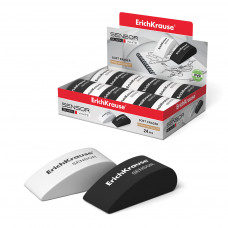 Ластик ErichKrause® Sensor Black&Whitе (в коробке по 24 шт.)