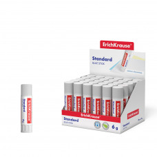 Клей-карандаш ErichKrause® Standard, 6г (в коробке-дисплее по 30 шт.)