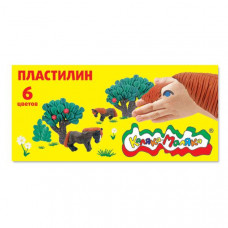 Пластилин Каляка-Маляка 6 цветов, 90 г со стеком. Каляка-Маляка ПКМ06