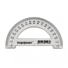 Транспортир 180° 10 см, пластик. inФОРМАТ ТРПТ180-10