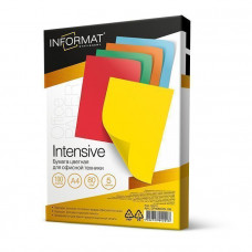 Бумага цветная inФОРМАТ INTENSIVE MIX 5 цветов  по 20 л. (80 г/м2, А4). inФОРМАТ CP4080CIN-100