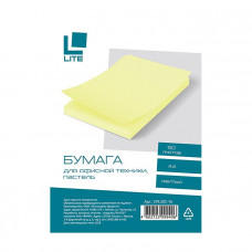 Бумага LITE 50 листов 70 г/м2 А4 пастель желтый. LITE CPL50C-Ye
