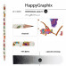 Карандаш BrunoVisconti® чернографитовый, НВ HappyGraphix 