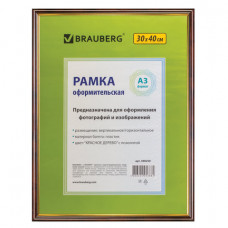 Рамка 30х40 см, пластик, багет 14 мм, BRAUBERG 