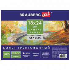 Холст на картоне BRAUBERG ART 