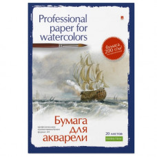 Бумага для акварели Альт А4 (210 х 297 мм), 20 листов ПРОФЕССИОНАЛЬНАЯ СЕРИЯ Арт. 4-021