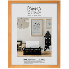 Рамка деревянная 30*40см, OfficeSpace, №3, янтарь OfficeSpace РД_9318