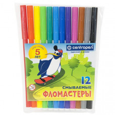 Фломастеры CENTROPEN ПИНГВИНЫ 12 цветов. Centropen 7790/12P