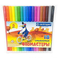 Фломастеры CENTROPEN ПИНГВИНЫ 18 цветов. Centropen 7790/18P