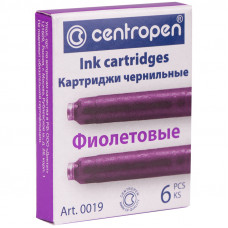 Картриджи чернильные Centropen фиолетовые, 6шт., картонная коробка Centropen 0019/06