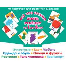 Все, что нужно знать ребенку от 1 до 3 лет. 70 карточек для развития малыша