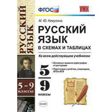 Никулина Марина Юрьевна Русский язык в схемах и таблицах. 5-9 классы. Ко всем действующим учебникам. ФГОС